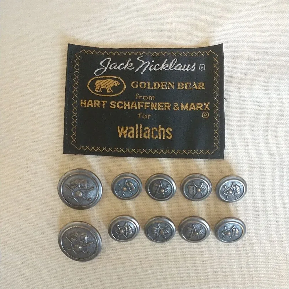 VTG Jack Nicklaus Hart Schaffner Wallachs Waterbury Button Golf Club GoldenBear